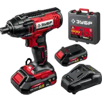 Винтоверт аккумуляторный ударный Зубр ГВЛ-255-22, 18 В Li-Ion 2x2 Ач, 250 Нм
