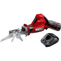 Пила сабельная аккумуляторная с зубчатым упором Зубр СПЛ-125-21, 12 В Li-Ion 1x2 Ач