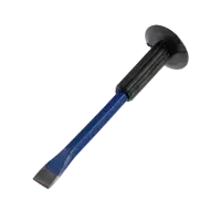 Зубило плоское Тундра 1123543, арматурная сталь, резиновая рукоятка, 250x25 мм