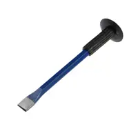 Зубило плоское Тундра 1123545, арматурная сталь, резиновая рукоятка, 300x25 мм