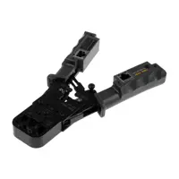 Кримпер-тестер для обжима Тундра 4476072, RJ-45 8P, RJ-12 6P, RJ-11 4P, вертикальный обжим с тестером кабеля