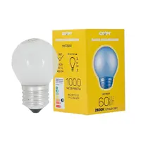 Лампа накаливания Старт 60Вт E27 230 В 60 Вт шар малый матовая 450 Лм теплый белый свет