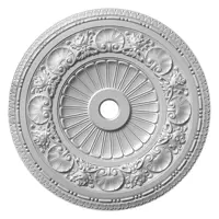 Декоративная потолочная розетка из гипса белая Artpole S4R1, 38 см