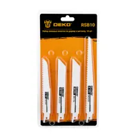 Набор полотен для сабельной пилы по дереву и металлу Deko RSB10 200 мм, 10 шт