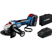 УШМ аккумуляторная бесщеточная Зубр AB-125-41, 20 В Li-Ion 1x4 Ач, 125 мм