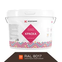 Краска резиновая фасадная ECOROOM ERC-24-8017 цвет шоколадно-коричневый 10 л