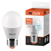 Набор ламп светодиодных Wolta 25S45GL12E27 E27 175-250 В 12 Вт шар малый матовый 1050 Лм нейтральный белый свет 10 шт