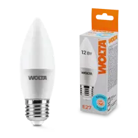 Набор ламп светодиодных Wolta 25WC12E27 E27 175-250 В 12 Вт свеча матовая 1050 Лм холодный белый свет 10 шт