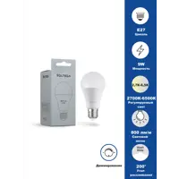 Лампа светодиодная VOLTEGA 2429 E27 220-240 В 9 Вт груша матовая 800 Лм изменение оттенков белого