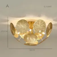 Люстра потолочная ImperiumLoft 203835-26 Inca 12 ламп 32 м² цвет золотой