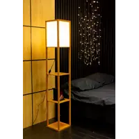 Торшер светодиодный PLAYWOODS lampshelf с полками холодный белый свет цвет бежевый
