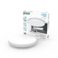 Светильник ЖКХ светодиодный GAUSS 9034460224 22 Вт круг цвет белый