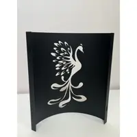 Абажур Везувий Жар-птица 12587 E27, E14 цвет черный 25 см