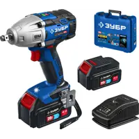 Гайковерт аккумуляторный бесщеточный Зубр GB-500-42, 20 В Li-Ion 2x4 Ач, 500 Нм