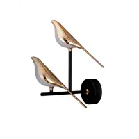 Настенный светильник светодиодный Балтийский Светлячок SN-10002 Птицы холодный белый голубой свет цвет золотой