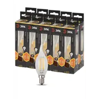 Набор ламп филаментных F-L Эра Std E14 220 В 7 Вт свеча на ветру белая 695 Лм 10 шт