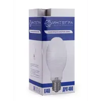 Лампа натриевая Интегра 35926 E40 220 В 400 Вт элипсоидная матовая 24000 Лм