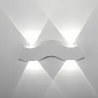 Настенный светильник светодиодный влагозащищенный Flylight Wavewhcold холодный белый (голубой) свет цвет белый