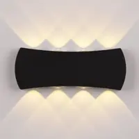 Настенный светильник светодиодный влагозащищенный Flylight Nw8 теплый белый (желтый) свет цвет черный матовый