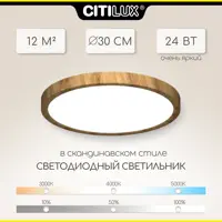 Светильник настенно-потолочный светодиодный Citilux CL738242V Бейсик 12 м² регулируемый белый свет цвет бежевый