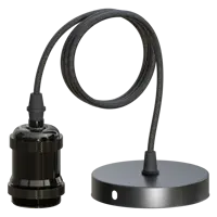 Патрон для лампы Rori металл 683037 E27 цвет черный