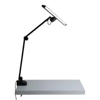 Рабочая лампа настольная светодиодная Uniel Ulm-d116 бестеневая на струбцине сенсорный выключатель диммер цвет черный