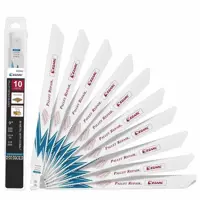 Набор полотен для сабельной пилы по дереву Ezarc 802043, 10 шт