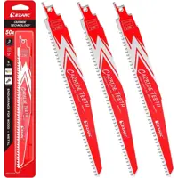 Полотно для сабельной пилы по дереву и металлу Ezarc 8021C05 225 мм, 3 шт