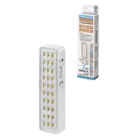 Светильник светодиодный аккумуляторный СБА 30 LED DC Li-ion 3.7 В 1 А*ч 3-5 ч пластик Народный