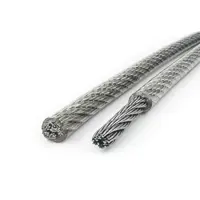 Трос нержавеющий Krepfield 2.0/3.0 мм сталь А4 плетение 7x7 средней мягкости в ПВХ оплетке 20 метров