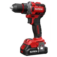 Дрель-шуруповерт аккумуляторная Elitech ДА 20БЛ2 E2201.045.01, 20 В Li-Ion 2x2 Ач