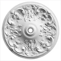 Декоративная потолочная розетка из гипса белая Artpole SR1, 54.8 см