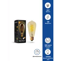 Лампа Voltega Loft Led светодиодная E27 4 Вт 300 Лм теплый свет для диммера