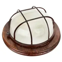 Светильник ЖКХ CAMELION НБП 14089 с решеткой 60 Вт IP54 круг цвет коричневый