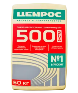 Цемент Цемрос M500 ЦЕМ II А-Ш 42.5 Н 50 кг