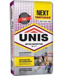 Штукатурно-клеевая смесь Unis Next Универсальный 25 кг
