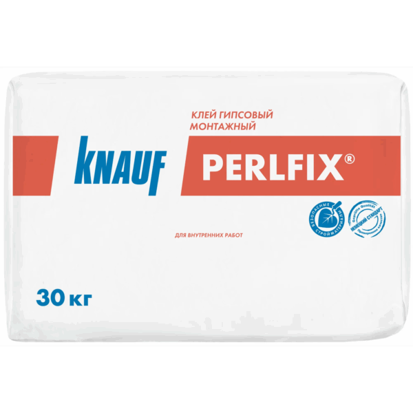4 1 Клей гипсовый монтажный Knauf Перлфикс 30 кг